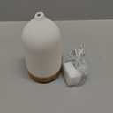 Gooamp 200ML Ceramic Essential Oil Diffuser - Ultrasonic Aromatherapy & Humidifier with 7-Color LED Lights, Auto Shut-Off, Wood Grain Base, 1H/ 3H/ 6H Timer | Scent for Home, Office, Yoga