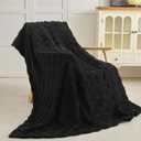 Twin Fleece Blanket for Couch - Super Soft Cozy Throw Blankets for Women,3D Checkered Striped Lightweight Blanket for Girls,All Seasons Flannel BlanketBed Home Decor60x80 Inches