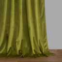 Olive Green Velvet Curtains 84 inches - Lime Thermal Insulated Window Drapes for Living Room, Back Tab Luxury Home Decor Curtains for Bedroom Sliding Door, W52 x L84, 2 Panels