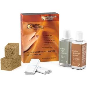Leather Master Leather Care Kit | Leather Cleaner and Conditioner Kit | Cleans & Restores Car Seats, Furniture, Purses, Jackets | Includes Leather Cleaner, Leather Conditioner, Sponge & Wipes