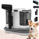 Portable Carpet & Upholstery Cleaner, Deep Cleaning for Rugs, Couch, Curtain, Car Interiors Stains, Pet & Family Friendly, 800W high-performance motor 21Kpa 120V (White)