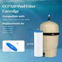 Cielvita CCP320 Pool Filter Cartridge Replacement for Pentair Clean & Clear Plus 320, 160340, 4 oz Media Replaces Pleatco PCC80-PAK4, Pentair R173573, 178580, FC-1976, 817-0081, 320 sq.ft, 4-Pack