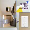 ENERLITES 3-Way Decorator Paddle Rocker Light Switch, Gloss Finish, Single Pole or Three Way, 3 Wire, Grounding Screw, Residential Grade, 15A 120V/277V, UL Listed, 93150-W-10PCS, White (10 Pack)
