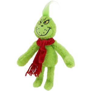 9 inches Christmas Green Monster Plush Toys, Dog Plush, Delightful Gift for Children, Christmas Decorations (Santa Mischief)