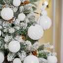 Christmas Ball Ornaments Set Assorted Shatterproof Ornaments 63 PCS Shaped Styles Xmas Tree Holiday Decorative,White