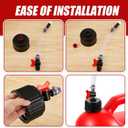 Fabbay 4 Pieces Racing Fuel Jug Cap Racing Fuels Filler Hose 5 Gallon Gas Can Cap with Hose Kits for Gasoline 5 Gallon Container Tank Gas Jug Replacement(Elegant Style)