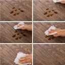 LIBERECOO Oval Tablecloth Vinyl Fitted Elastic Edge with Flannel Backing - Fits 48 x 68 Inch Oval Table - Walnut Wood Pattern - Waterproof Wipeable Table Cover