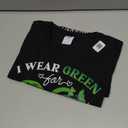 I Wear Green For Mental Health Awareness Butterfly Heart T-Shirt (XL, Black)