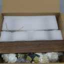 Mason Jar Centerpiece Table Decor for Dining Room Farmhouse Coffee Table Decor with Wood Tray Fairy Lights Fake Flowers for Valentine's Day Kitchen Living Dining Room - Ivory White, 11 inches