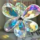 Sun Catchers Indoor Window Crystal Suncatcher Prism Hanging Feng Shui Crystal Ball Hanging Flower Light Catcher Rainbow Window Wall Decor AB Color