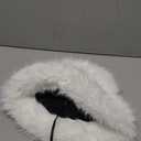 Faux Fur Bucket Hat for Girls Women,Warm Fuzzy Furry Mink Hat,Fashion Fisherman Cap (One Size, White)