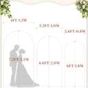 Wedding Arch, Metal Arch Backdrop Stand, Balloon Arch Stand Wedding Frame for Ceremony Decoration (White, 7.2FT, 6.6FT, 6FT Arch Backdrop)