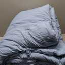 CozyLux Grayish Blue King Size Comforter Set, 3 Pieces Dusty Blue Solid Breathable Quilted Bedding Sets, Luxury Soft Bed Set with Down Alternative Comforter All Season (1 Comforter & 2 Pillowcases)