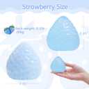 2-Pack Taba Squishy Strawberry Sensory Fidget Toys Adults, Anxiety Stress Relief Squeeze Toy, Soft Cute Kawaii Squishys for Desk, School (Blue)