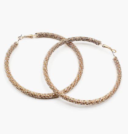 Rhinestone Hoop Earrings for Women
