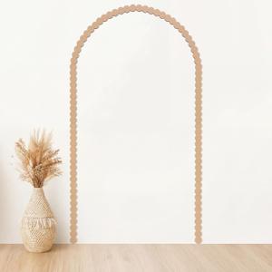 Novabright Unfinished Beaded Decorative Wood Trim Pre-Cut Wood Molding 60 x 36 Inch Cute DIY Moulding Trim Decorative Wainscoting Panel for Home Wall Cabinet Shelf Window Door