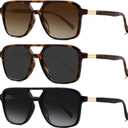 Retro Aviator Sunglasses for Women Men Trendy Square Plastic Shades Vintage Stylish Look Western Sunnies Summer