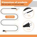 Replacement Power Cord for Oster Classic 76 Clippers - Exact Fit, Durable & Easy to Install - Compatible with Oster 76 Hair Clippers
