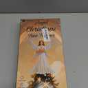 12.5" Black Angel Christmas Tree Topper with Lights, Lighted Angel Tree Topper with White Feather Wings and Star Light, Remote Control, Timer & USB Powered for Holiday Party Decor (Winter Silver)