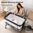 4 in 1 Baby Bassinet, Rocking Bassinet, Bedside Bassinet for Baby, Black, Crib