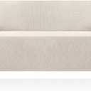 Soft High Stretch 1 Piece Sofa Cover for Moving Lycra Jacquard Sofa Cover for Leather Sofa Stylish Furniture Protector Machine Washable Sofa Cover in Ivory White, 3 Seat Sofa