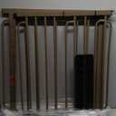 Cumbor 29.7-57" Extra Wide Baby Gate for Stairs, Mom's Choice Awards Winner-Dog Gate for Doorways, Pressure Mounted Walk Through Safety Child Gate for Kids Toddler, Tall Pet Puppy Fence Gate, Brown