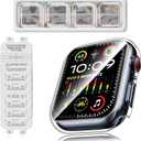 7 Packs for Apple Watch Screen Protector Series 9 8 7 45mm, Ultra HD TPU Flexible Screen Protectors for iWatch S9 S8 S7, Bubble-Free, Self-Healing,With Anti-Scratch PC Case