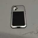 for iPhone 16 Case Heavy Duty Metal Shockproof Tough Armour Silver