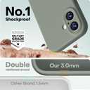 LOVE 3000 Designed for iPhone 17 Case, Premium Silicone [Compatible with Magsafe][Soft Anti-Scratch Microfiber Lining] Shockproof Protective Phone Case for Men Women 6.3", Calke Green