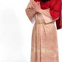 Spooktacular Creations Mens Jesus Christ Robe with Wig, Beard, Shawl, Belt Set for Adult Halloween Dress Up Party Cosplay (L)