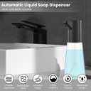 Automatic Liquid Soap Dispenser Touchless,Hand & Dish Electric Dispenser 4-Level Adjustable,450ML Waterproof Rechargeable Kitchen Auto Soap Pump,The Bottle is Replaceable(Black)