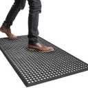 Rubber Floor Door mat Anti-Fatigue Commercial Restaurant Floor Mats 36" x 60" New Heavy Duty Non Slip Rubber Kitchen Drainage Mat Black Bar Floor Mat