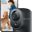 COCOCAM 2K Indoor Pan/Tilt Security Camera with 5200mAh Battery, WiFi Camera,Wireless for Baby Monitor/Pet/Home Security, AI Recognition, PIR Human Detection, 2.4G WiFi (Black)