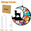 Dog Memorial Suncatcher,Pet Sympathy Gifts,Dog Memorial Gifts for Loss of Dog,Personalized Dog Pass Away Gifts with Name Date for Pet Lovers