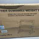 Zlinke 3-Tier Dumbbell Rack Multilevel Weight Storage Organizer for Home Gym, Weight Rack for Dumbbells, Kettlebells,1100LBS Capacity (Rack Only)