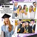 Jingmore 24 Pcs Graduation Cups with Straws Bulk 13.5 oz Class of 2026 Plastic Mason Jars Reusable Tumbler Coffee Tea Hot Cocoa Beverage Happy Graduation Tumbler for Congrats Grad Party Gifts(Purple)