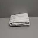 jinchan White Curtains Blue Striped Curtains 84 Inch Length for Living Room Bedroom Window Treatment Modern Linen Look Ticking Stripe Pinstripe Privacy Light Filtering Back Tab Rod Pocket 2 Panels