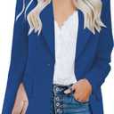 luvamia Women's Casual Long Sleeve Lapel Button Slim Work Office Blazer Jacket (Large)