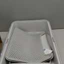 Stainless Steel Litter Box | XL Enclosed Cat Litter Boxes with Lid for Big Cats | High Sided, Anti-Urine Leakage | Non-Stick Bottom & Includes Litter Mat & Metal Scoop (Silver Gray)