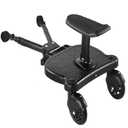 2026 New-Universal Stroller Board with Detachable Seat, 2in1 Sit and Stand Stroller Connectors for Most Strollers, Holds Children Up to 55 LBs Stroller Standing Board (Deep Black)