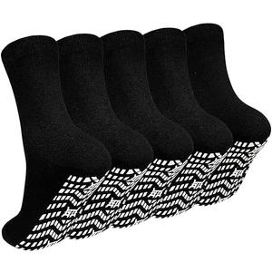 Non Slip Grip Socks - Non Skid Crew Grippy Socks for Men Women Anti Slip Grippers for Elderly Hospital Yoga Pilates