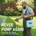 DEGGE Battery Powered Sprayer 2 Gallon, 7.4V Powerful Electric Pump Sprayer, Weed Killer Sprayers with Rechargeable Handle & 5 Mist Nozzles & Retractable Wand & Adjustable Strap for Lawn, Garden, Yard