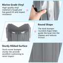 Dock Corner Bumpers,Boat Dock Bumper,Corner Dock Bumper Fenders,Dock Bumpers Marine,Boat Dock Bumpers for Edging,Includes Mounting Hardware(4Pack), Grey