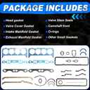 5.7 Full Head Gasket Set Fit for SBC Small Block Chevy 350 5.7L 1955-1979 | Fit for 283 4.6L 302 4.9L 307 5.0L 327 5.4L 350 5.7L FS7733PT2 Helps Address Blown Head Gaskets Overheating Oil Leaks