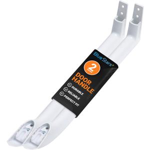 BlueStars 5304486359 5304506469 Refrigerator Door Handle Set - Compatible with Frigidaire Freezers - Replace Parts 5304504507, 242059501, 242059504 - Pack of 2 (White)
