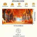 13x6ft Autumn Forest Garage Door Banner Fall Pumpkin Path Harvest Backdrop for Thanksgiving Halloween Outdoor Indoor Decor Seasonal Party Decorations Photo Background Wall Display