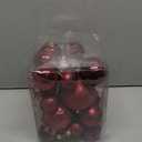 41PCS Burgundy Christmas Ornaments Set - Shatterproof Christmas Tree Ornaments with Icicle for Holiday Party - Vintage Xmas Decorations in 4 Sizes