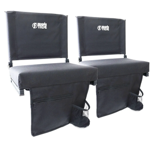 BRAWNTIDE Wide Stadium Seat - Extra Thick Cushion, Great Back Support, Lightweight Chair, Multiple Storage Pockets, Compact, Ideal for Sporting Events