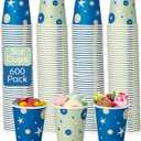 600 Pack 3 oz Paper Cups, Disposable Mini Cups for Mouthwash Espresso Snack Used for Bathroom, Party, Picnic, Travel and Events
