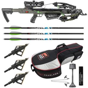 Killer Instinct Boss 405 FPS Crossbow Package with Backpack Case and Broadheads Bundle (3 Items)